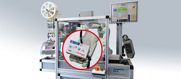 Kennzeichnungssysteme via Roboter Etikettier System (REA Inkjet und Laser System)